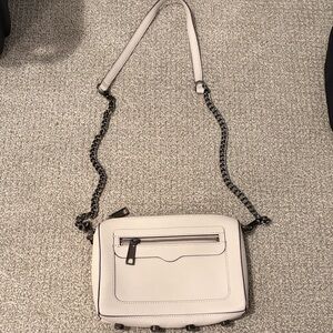Rebecca Minkoff Cream Crossbody Bag with Chain Strap